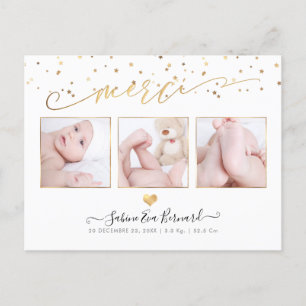 PixDezines les Étoales D'or Remerciements Vykort