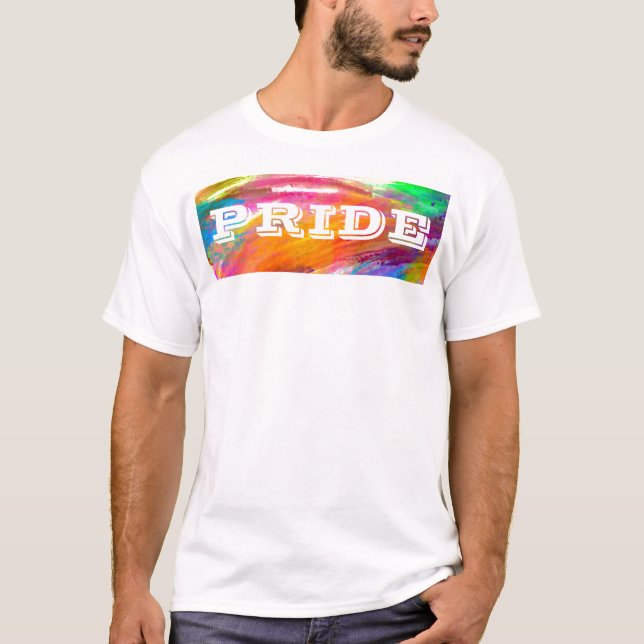 PixDezines LGBT Rainbow-Pride T Shirt (Framsida)
