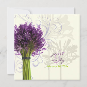 PixDezines Lila Agapanthus/DIY-bakgrund färg Inbjudningar