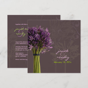 PixDezines Lila Agapanthus/DIY-bakgrund färg Inbjudningar