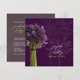 PixDezines lila Agapanthus/Gör-det-själv bakgrunds Inbjudningar