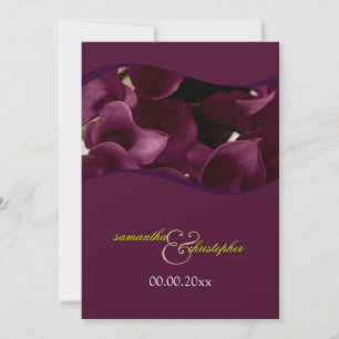 PixDezines lila calla lilies/diy Inbjudningar