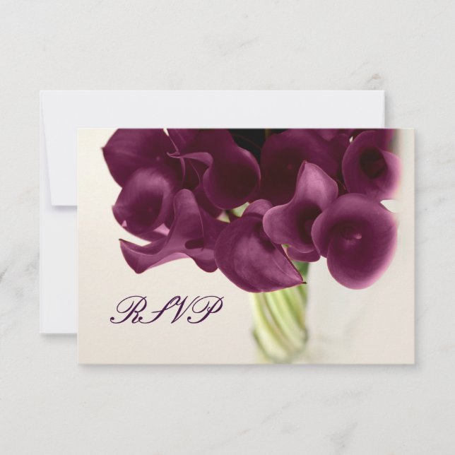 PixDezines lila calla lilies/diy OSA Kort (Framsida)