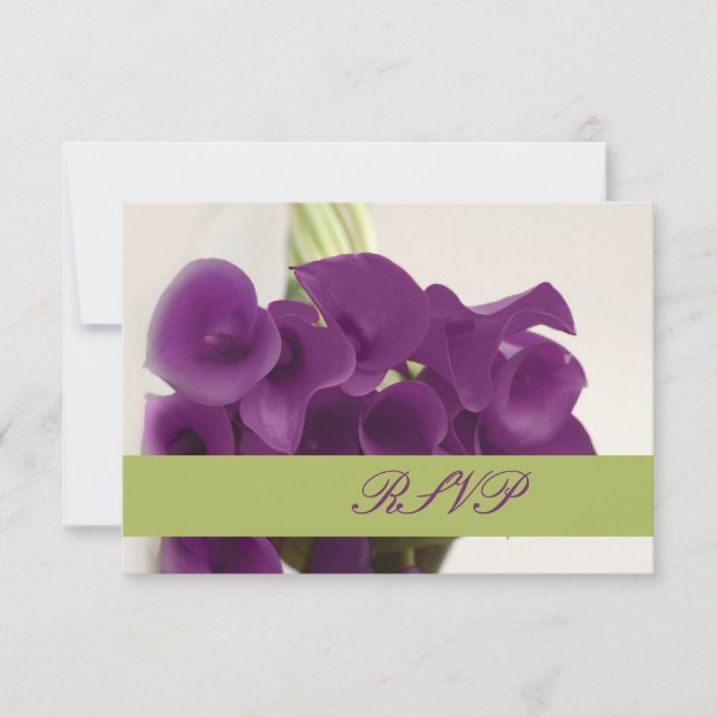 PixDezines lila calla lilies/diy OSA Kort (Framsida)