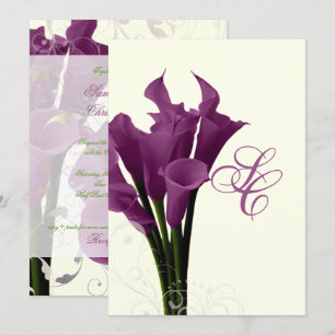 PixDezines lila calla lilior/diy Inbjudningar