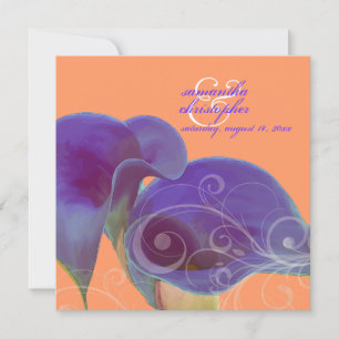 PixDezines lila calla lilior/diy Inbjudningar