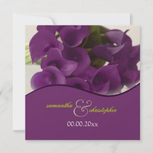 PixDezines lila calla liljor/diy Inbjudningar