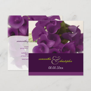 PixDezines LILA CALLA LITE BOUQUET Inbjudningar