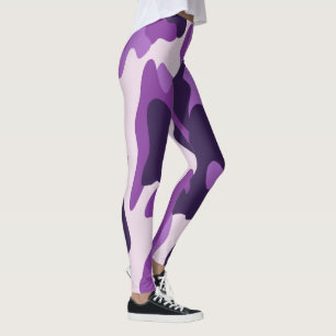 PixDezines Lila Camo Leggings
