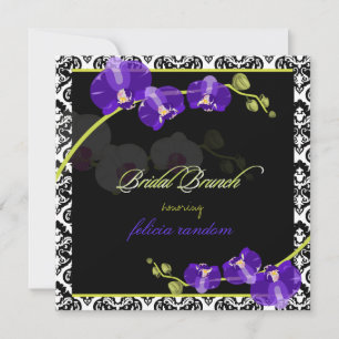 PixDezines lila orchid/möhippa/dykbakgrund Inbjudningar