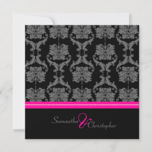 PixDezines Liliana Damask, anpassningsbar bakgrund Inbjudningar
