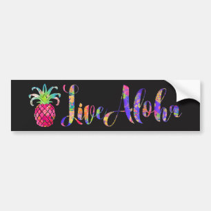 PixDezines Live Aloha Ananas Bildekal