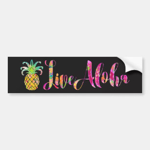 PixDezines Live Aloha Pineapple Bildekal