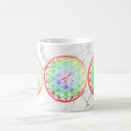 PixDezines LIVETS BLOMMA FALSK FOLIE+MARmor Kaffemugg
