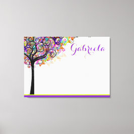 PixDezines Livets träd-inloggningskort/Lila/Rosa Canvastryck