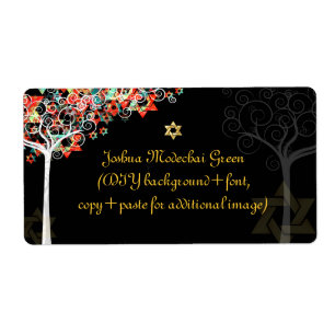 PixDezines livets träd/mitzvah Fraktsedel