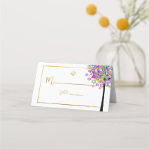 PixDezines Livets träd+Rosa+Grönt+Faux Guld