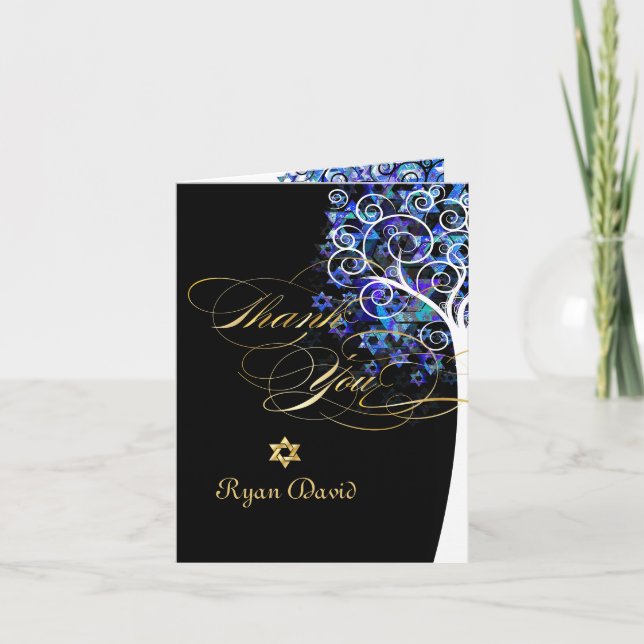 PixDezines livets träd/Tack/DIYbakgrund Tack Kort (Framsida)