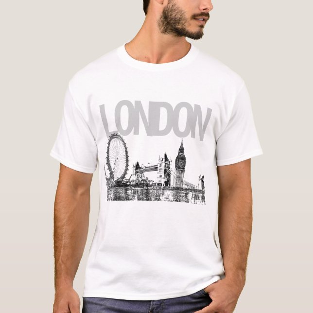 PixDezines london/citiscape Tee Shirt (Framsida)