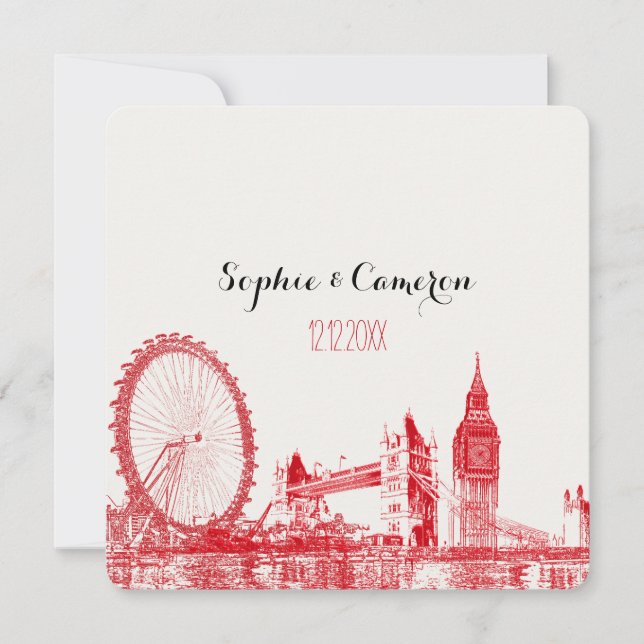 PixDezines london/DIY-bakgrund färg Inbjudningar (Framsida)