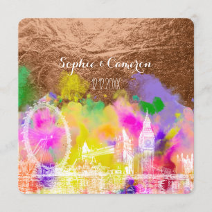 PixDezines LONDON FÄRG SPRINGA/FAUX COPPER Inbjudningar