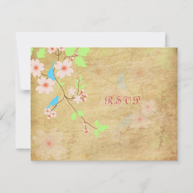 PixDezines Love birds RSVPs kräver 5 x 7 Inbjudan (Framsida)