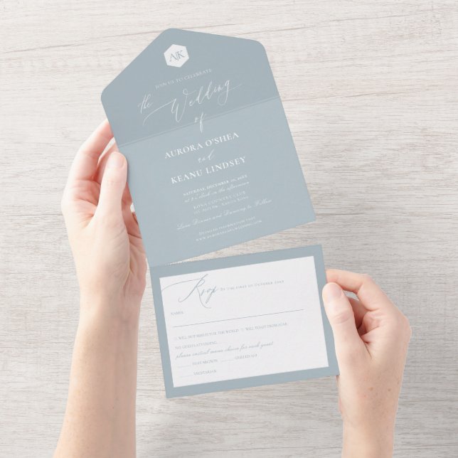PixDezines Luxe Calligraphy DIY Färg Dusty Blue (Avrivbar del)