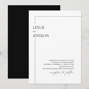 PixDezines Luxe Calligraphy Minimalist Foil Invita Inbjudningar
