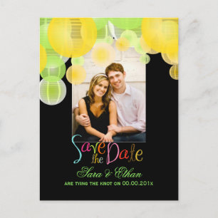 PixDezines lyktor Save the date Meddelande Vykort