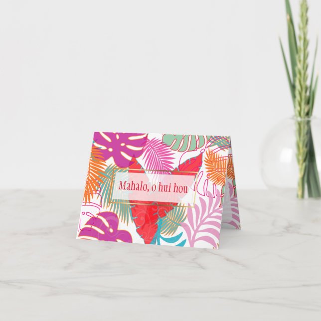 PixDezines mahalo/regnskog/DIY txt/bakgrund Tack Kort (Framsida)