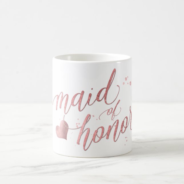PixDezines Maid of honor/Faux Ro Guld/Roligt Kaffemugg (Center)