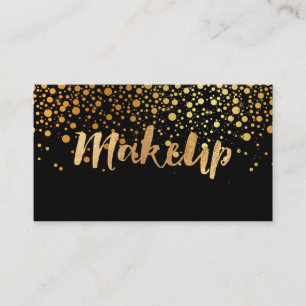 PixDezines Makeup Artist/Dazzled Faux Guld Specks Visitkort