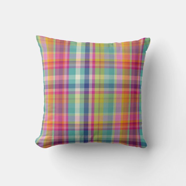 PixDezines malibu plaid+rand Kudde (Framsida)