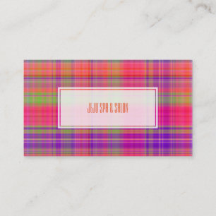 PixDezines malibu plaid Visitkort