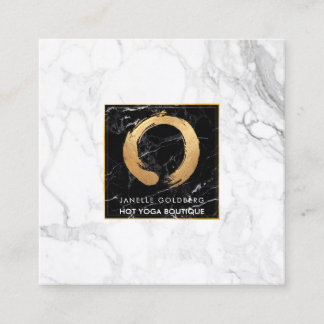PixDezines Marble/Circle of Life/Faux Guld Fyrkantigt Visitkort