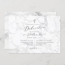 PixDezines Marble Dedication Inbjudningar