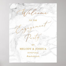 PixDezines Marble+Faux Gold  Välkomst Engagemang