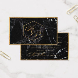 PixDezines Marble+Faux Guld Elegant Script /Gåva Visitkort