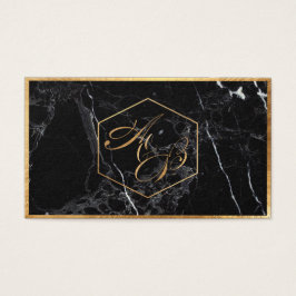 PixDezines Marble+Faux Guld Elegant Script /Gåva Visitkort