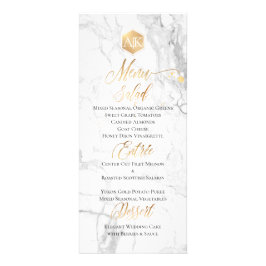 PixDezines Marble/Faux Guld Honeycomb Menu Reklamkort