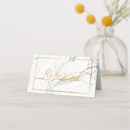 PixDezines Marble+Faux Guld reserverade Bord-kort Placeringskort