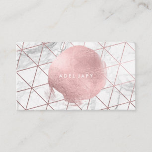 PixDezines Marble+Faux Ro Guld Foil Visitkort