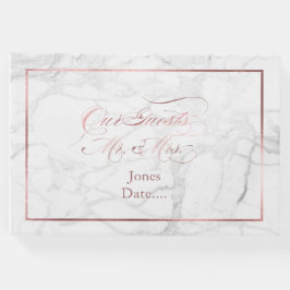 PixDezines Marble+Faux Ro Guld Gästböcker