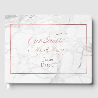 PixDezines Marble+Faux Ro Guld Gästböcker