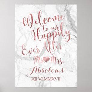PixDezines Marble/Faux Ro Guld/Reception Poster