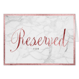 PixDezines Marble+Faux Ro Guld/Reserved Bord OBS Kort