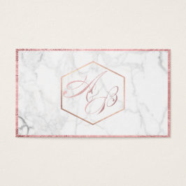 PixDezines Marble+Faux Ro Guld Script /Gift Visitkort