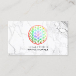 PixDezines Marble/Flower of Life/Faux Foil Visitkort