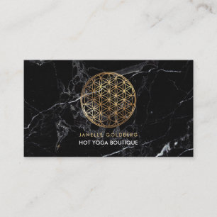 PixDezines Marble/Flower of Life/Faux Guld Visitkort