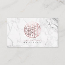 PixDezines Marble/Flower of Life/Faux Ro Guld